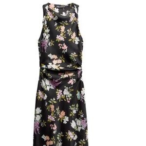 ZARA MIDI FLORAL PRINT DRESS